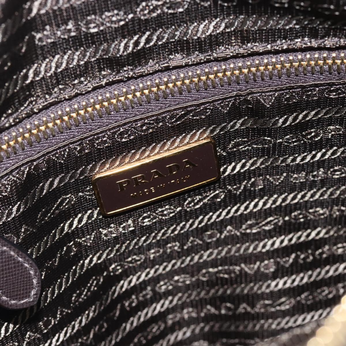 PRADA Shoulder Bag Nylon Green Gold Auth 182130
