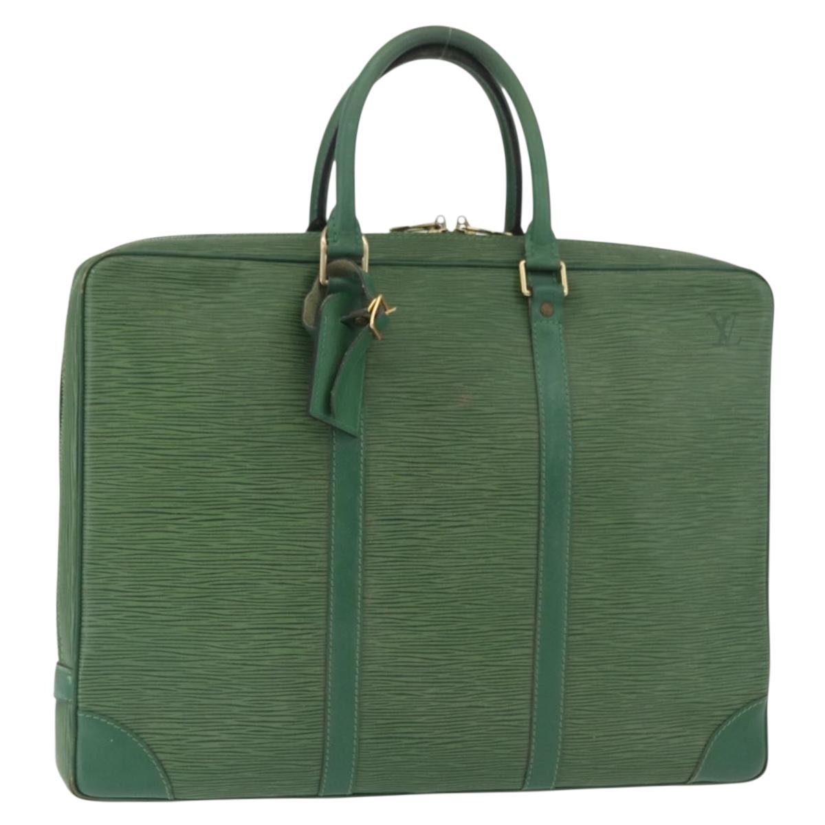LOUIS VUITTON Epi Porte Documents Voyage Business Bag Green M54474 Auth 182153