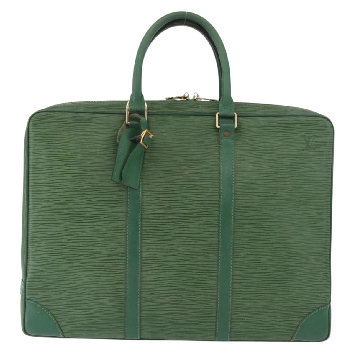 LOUIS VUITTON Epi Porte Documents Voyage Business Bag Green M54474 Auth 182153