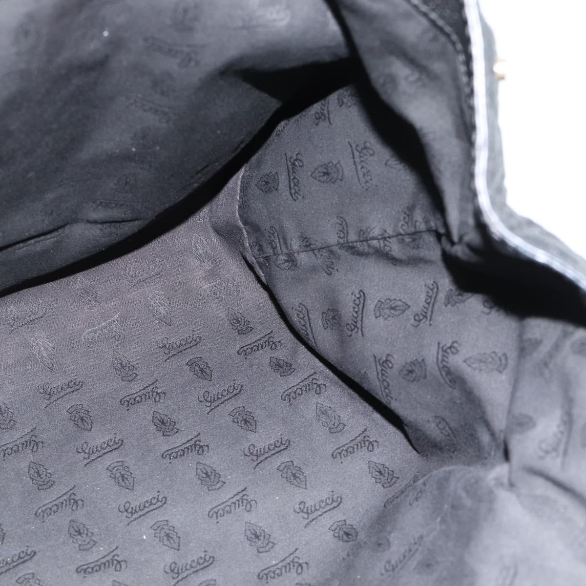 GUCCI GG Canvas Guccissima Tote Bag Leather Black Gold 233607 Auth 182177V