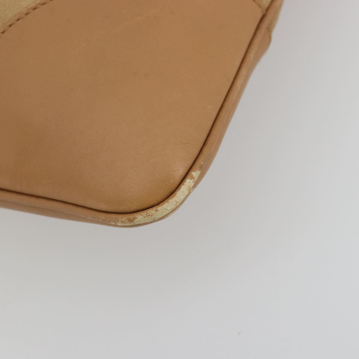 GUCCI Jackie Shoulder Bag Suede Beige Silver 001 4075 Auth 182195