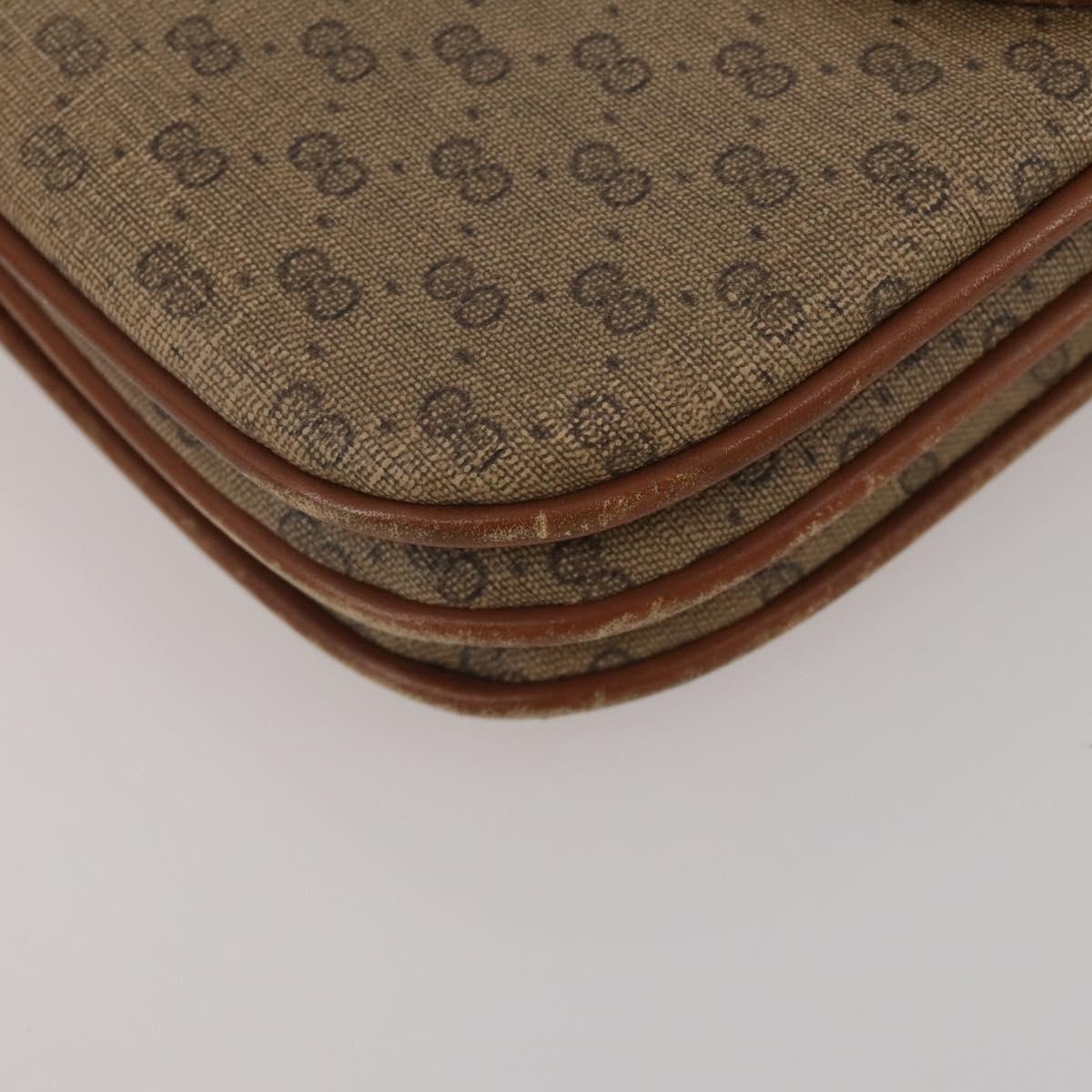 GUCCI GG Supreme Clutch Bag PVC 2 Set Beige Auth 182208