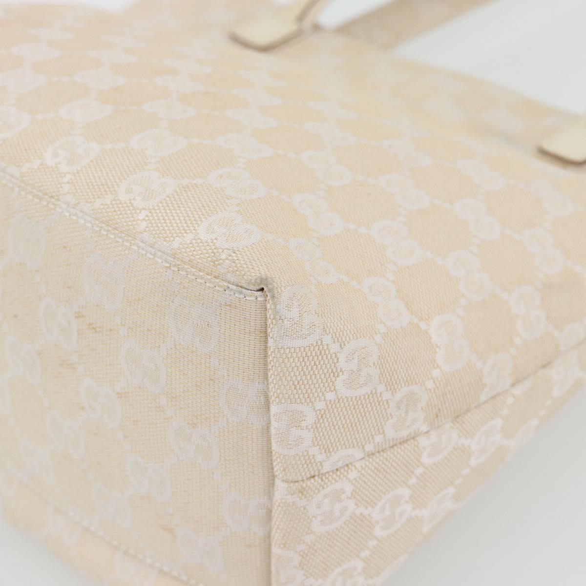 GUCCI GG Canvas Tote Bag Ivory 002 1076 2684 Auth 182212
