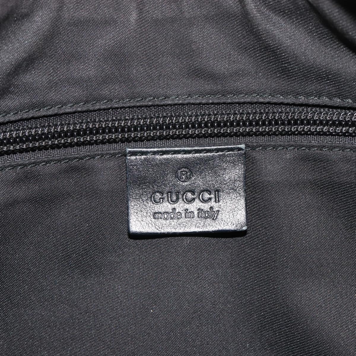 GUCCI GG Crystal Shoulder Bag Coated Canvas Black Gold 181092 Auth 182213