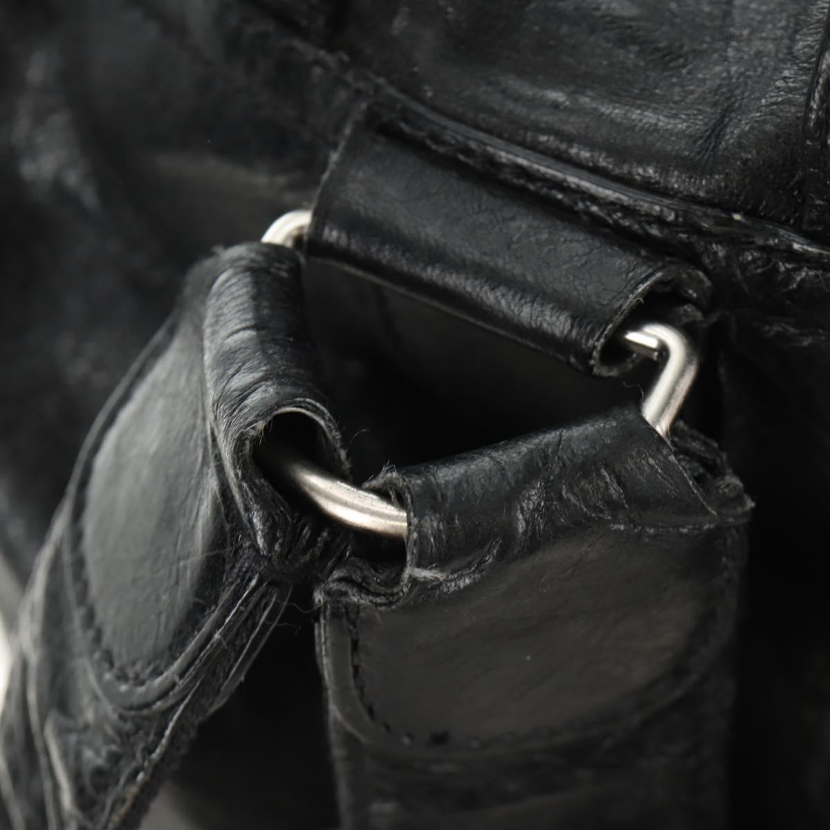 BALENCIAGA Classic Traveler Backpack Leather Black Silver 340139 Auth 182218V