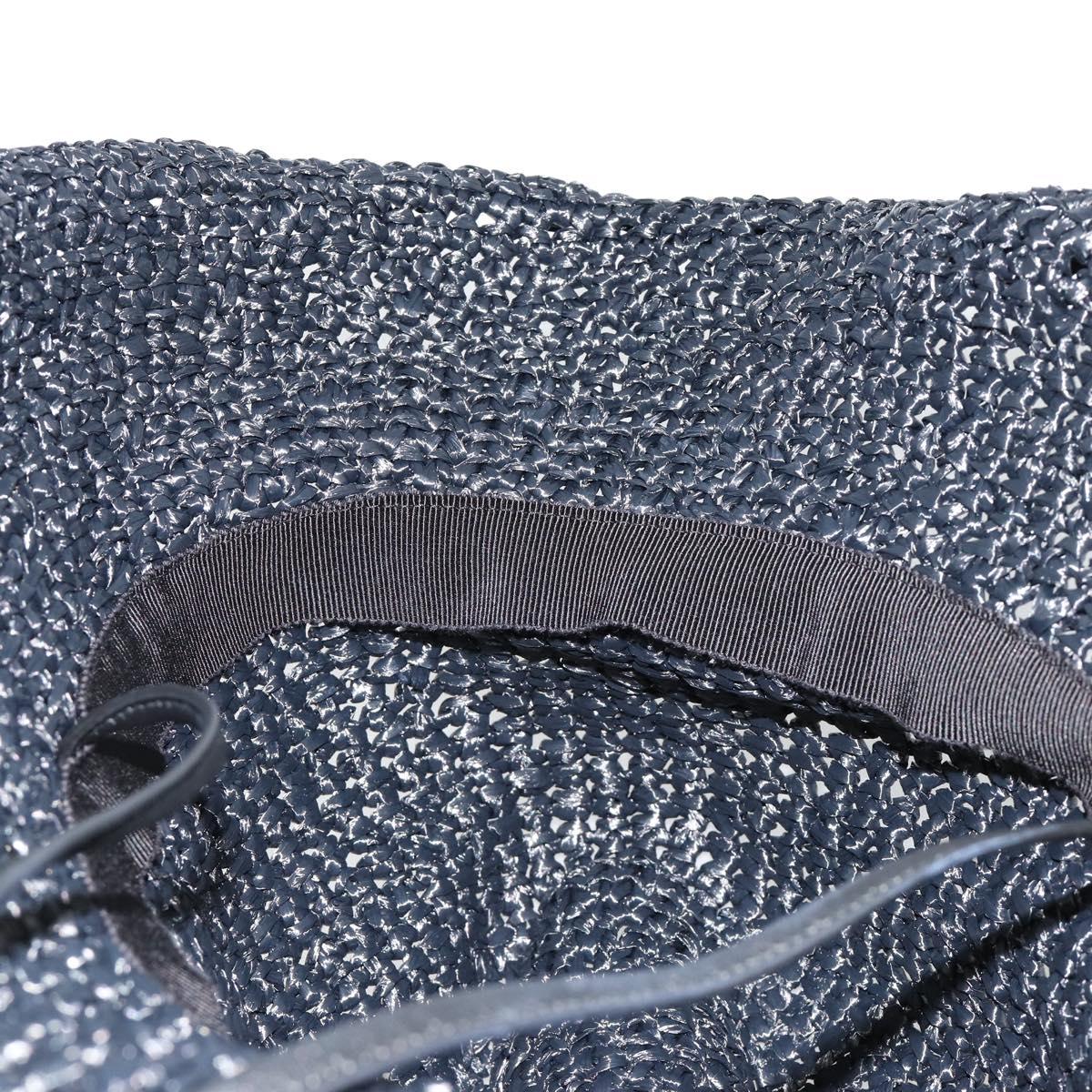 Miu Miu Hat Raffia M Black Auth 182226A