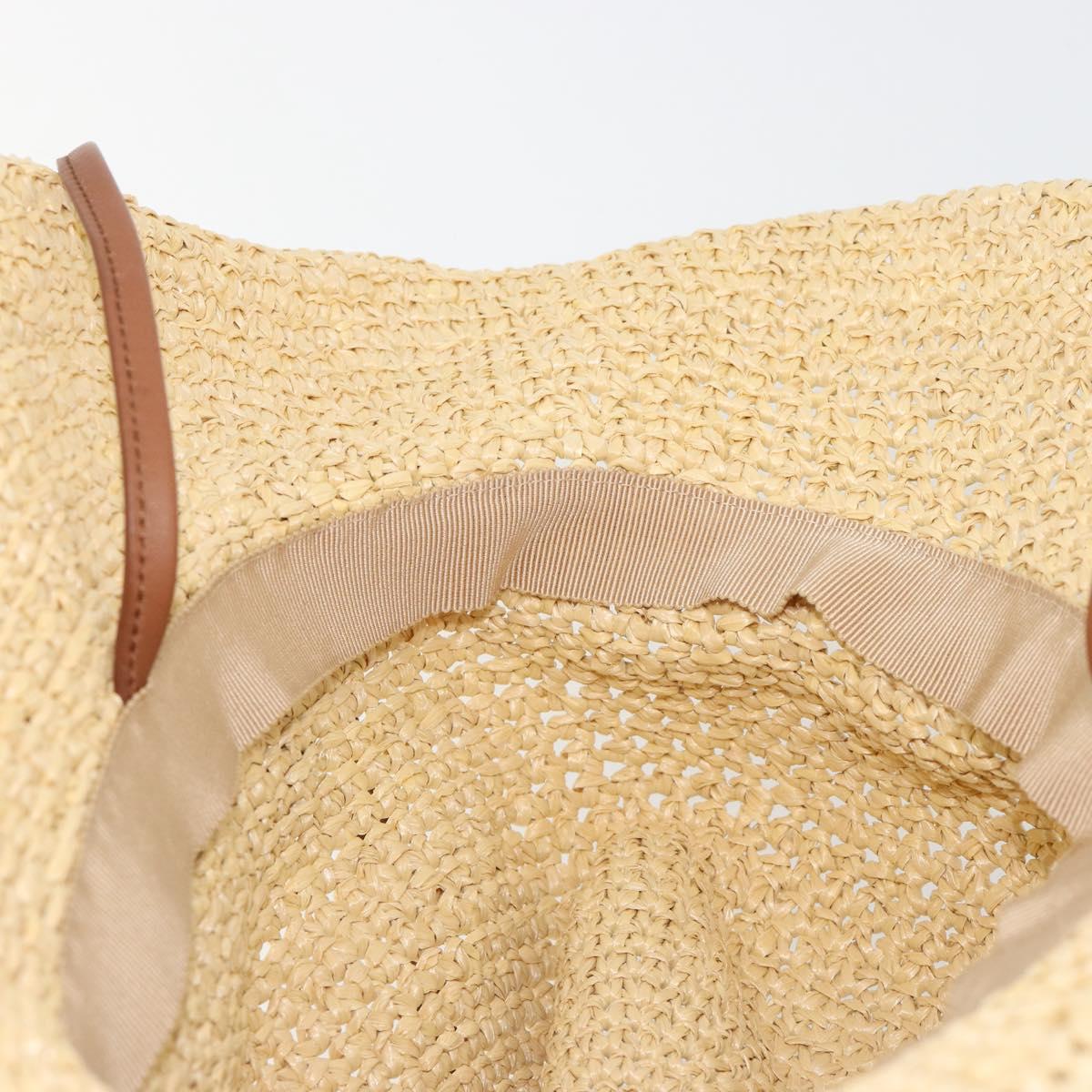 Miu Miu Hat Raffia M Beige Auth 182227A