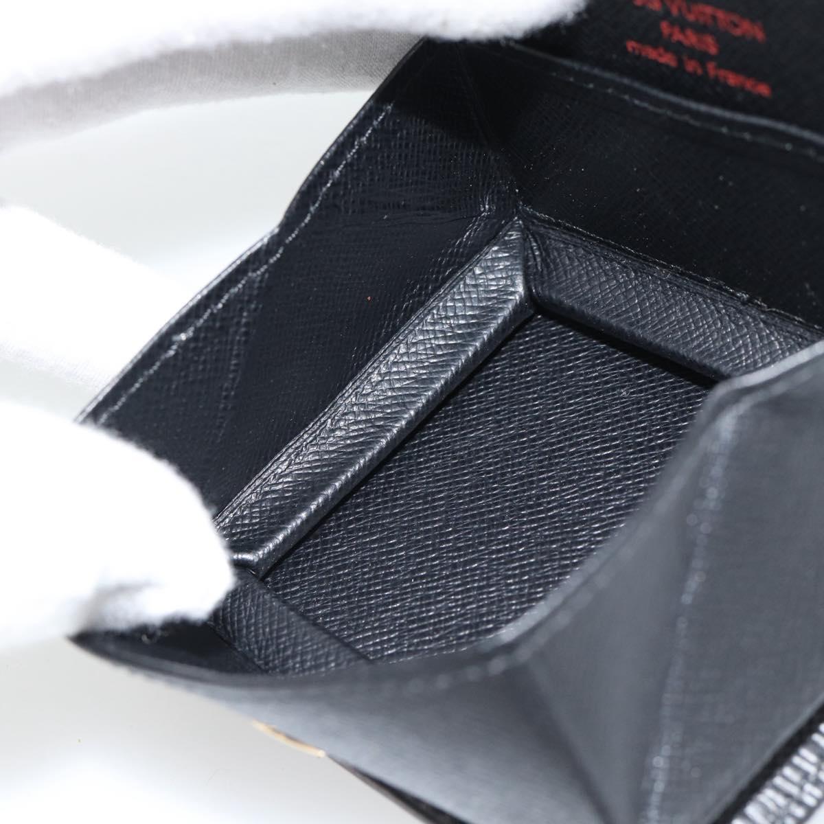 LOUIS VUITTON Epi Porte Monnaie Boite Coin Purse Black M63692 LV Auth 182240V