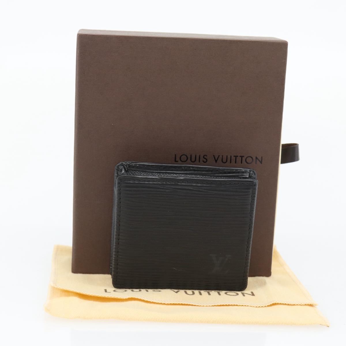 LOUIS VUITTON Epi Porte Monnaie Boite Coin Purse Black M63692 LV Auth 182240V