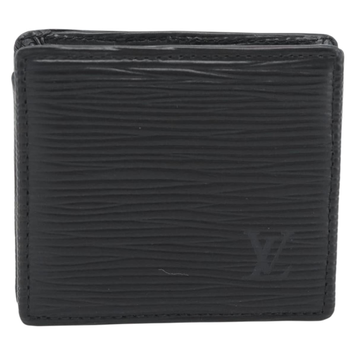 LOUIS VUITTON Epi Porte Monnaie Boite Coin Purse Black M63692 LV Auth 182240V