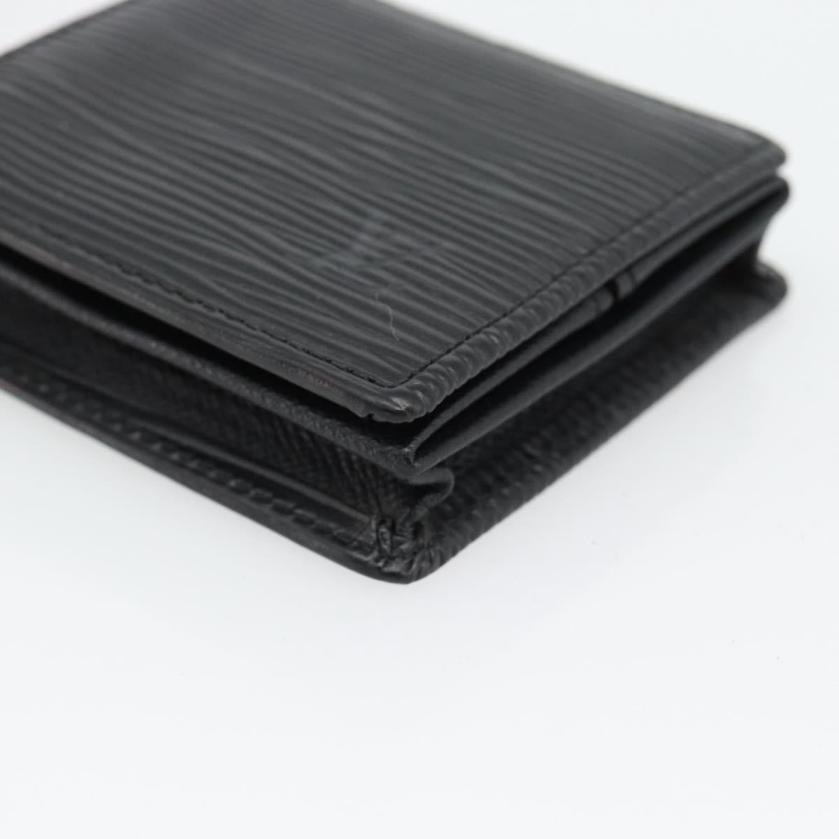 LOUIS VUITTON Epi Porte Monnaie Boite Coin Purse Black M63692 LV Auth 182240V
