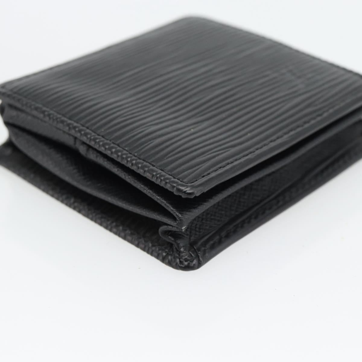 LOUIS VUITTON Epi Porte Monnaie Boite Coin Purse Black M63692 LV Auth 182240V