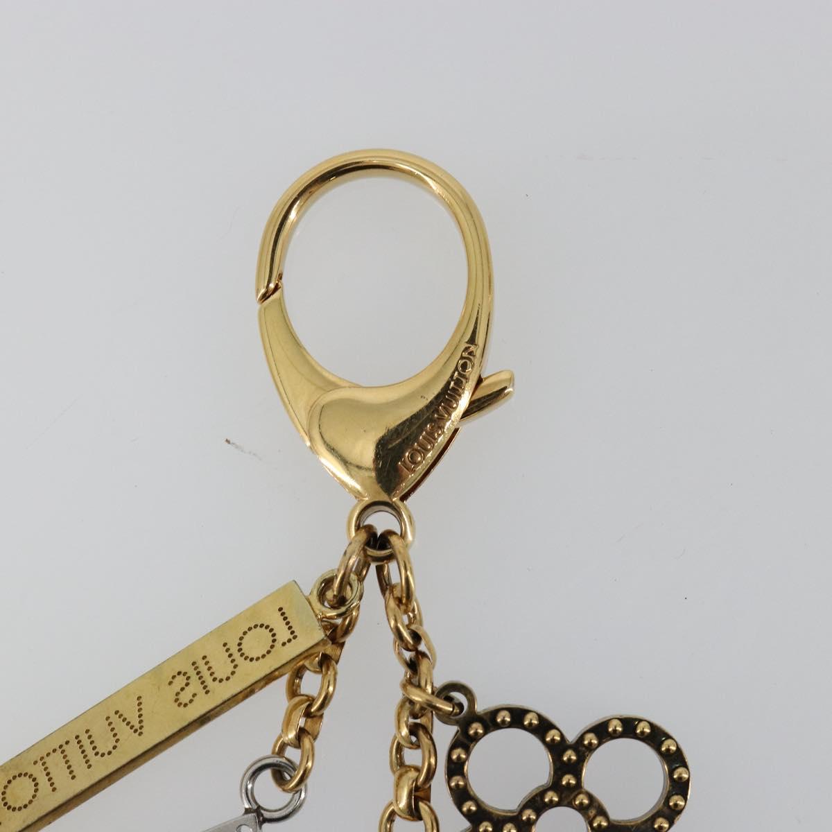 LOUIS VUITTON Bijou Sac Tapage Charm metal Gold Silver M65722 LV Auth 182244A