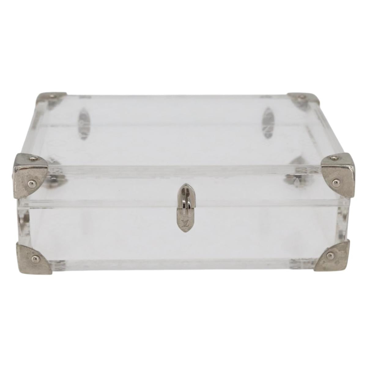 LOUIS VUITTON Monogram Love Message Mini Trunk plastic Clear M99079 Auth 182245