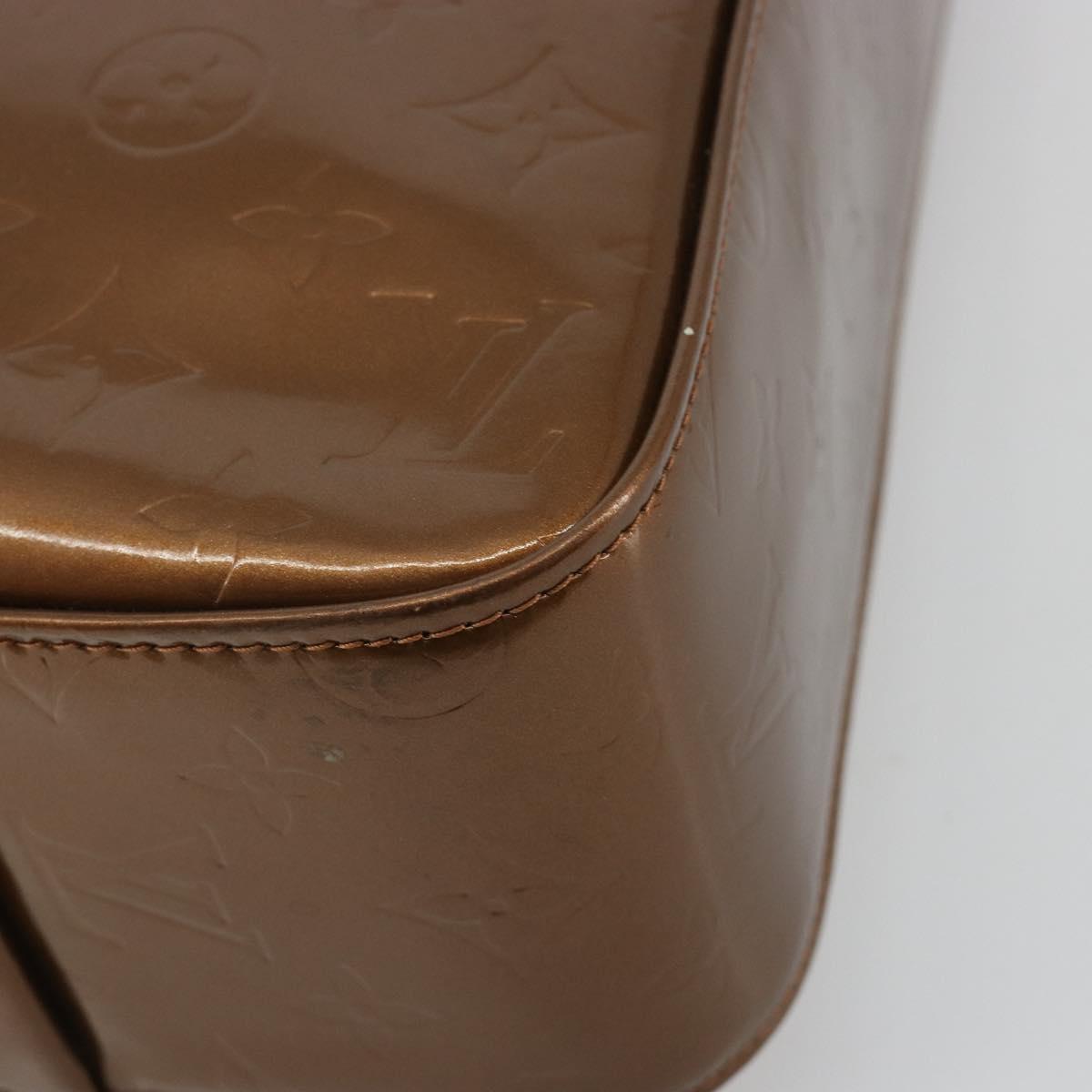LOUIS VUITTON Monogram Vernis Columbus Tote Bag Bronze M91134 LV Auth 182266