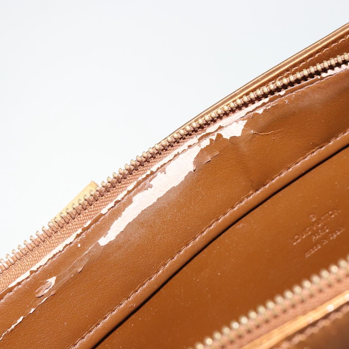 LOUIS VUITTON Monogram Vernis Columbus Tote Bag Bronze M91134 LV Auth 182266