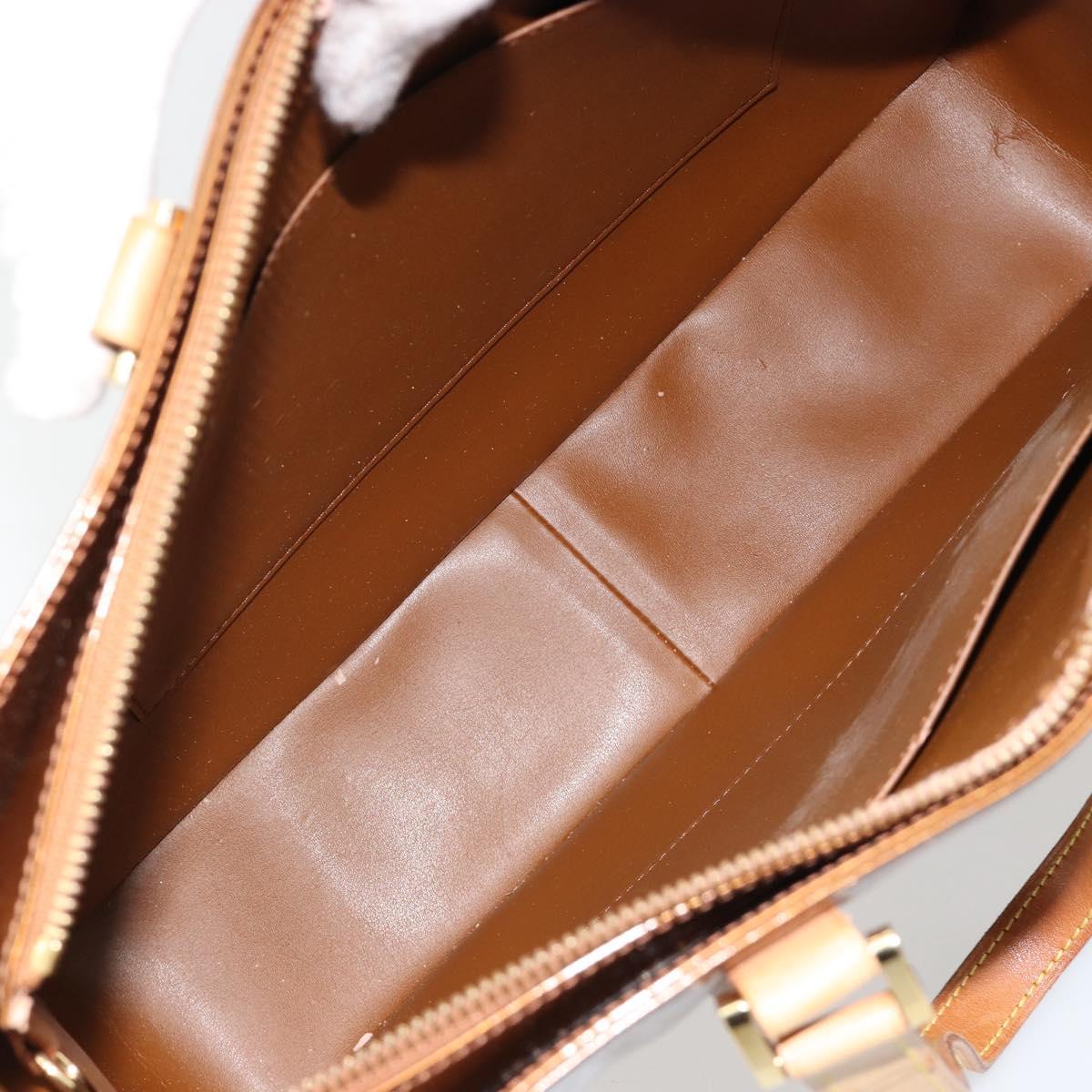 LOUIS VUITTON Monogram Vernis Columbus Tote Bag Bronze M91134 LV Auth 182266