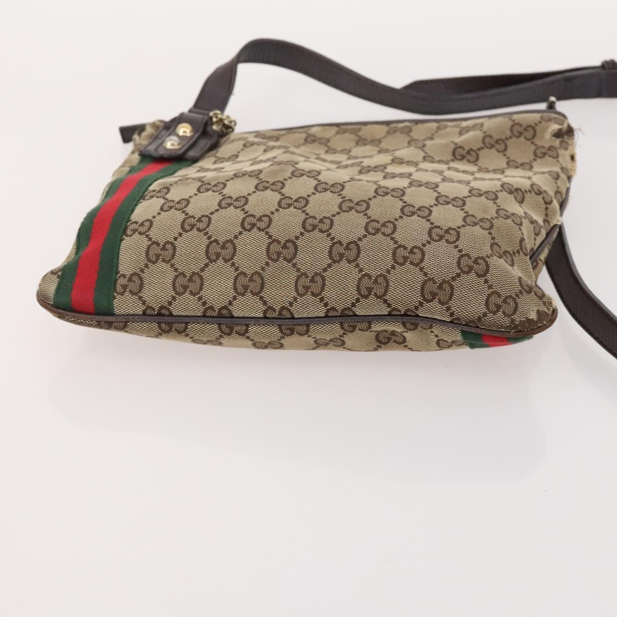 GUCCI GG Supreme GG Canvas Web Sherry Line Bag Nylon 5 Set Beige Auth 182268