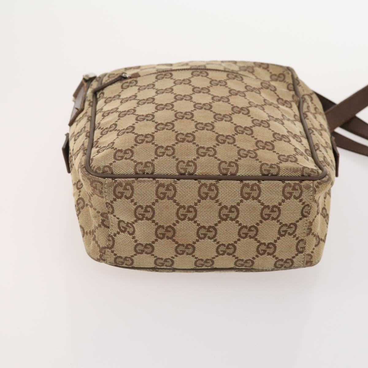 GUCCI GG Canvas Web Sherry Line Shoulder Bag 4 Set Beige Red Auth 182270