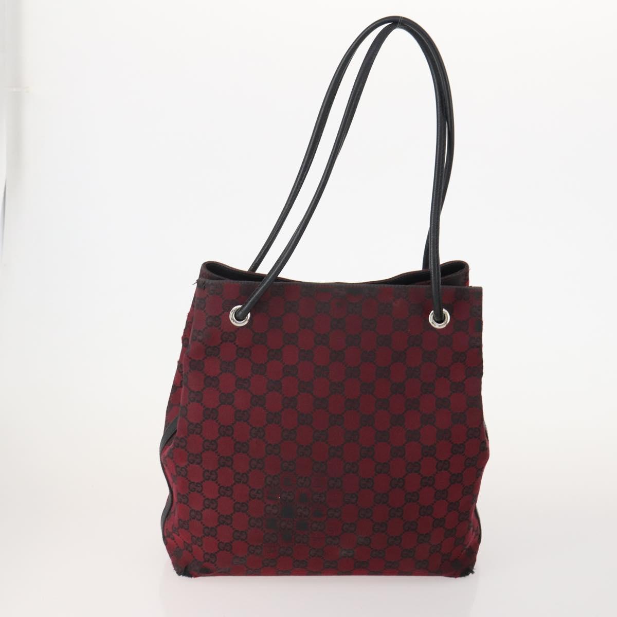 GUCCI GG Canvas Web Sherry Line Shoulder Bag 4 Set Beige Red Auth 182270