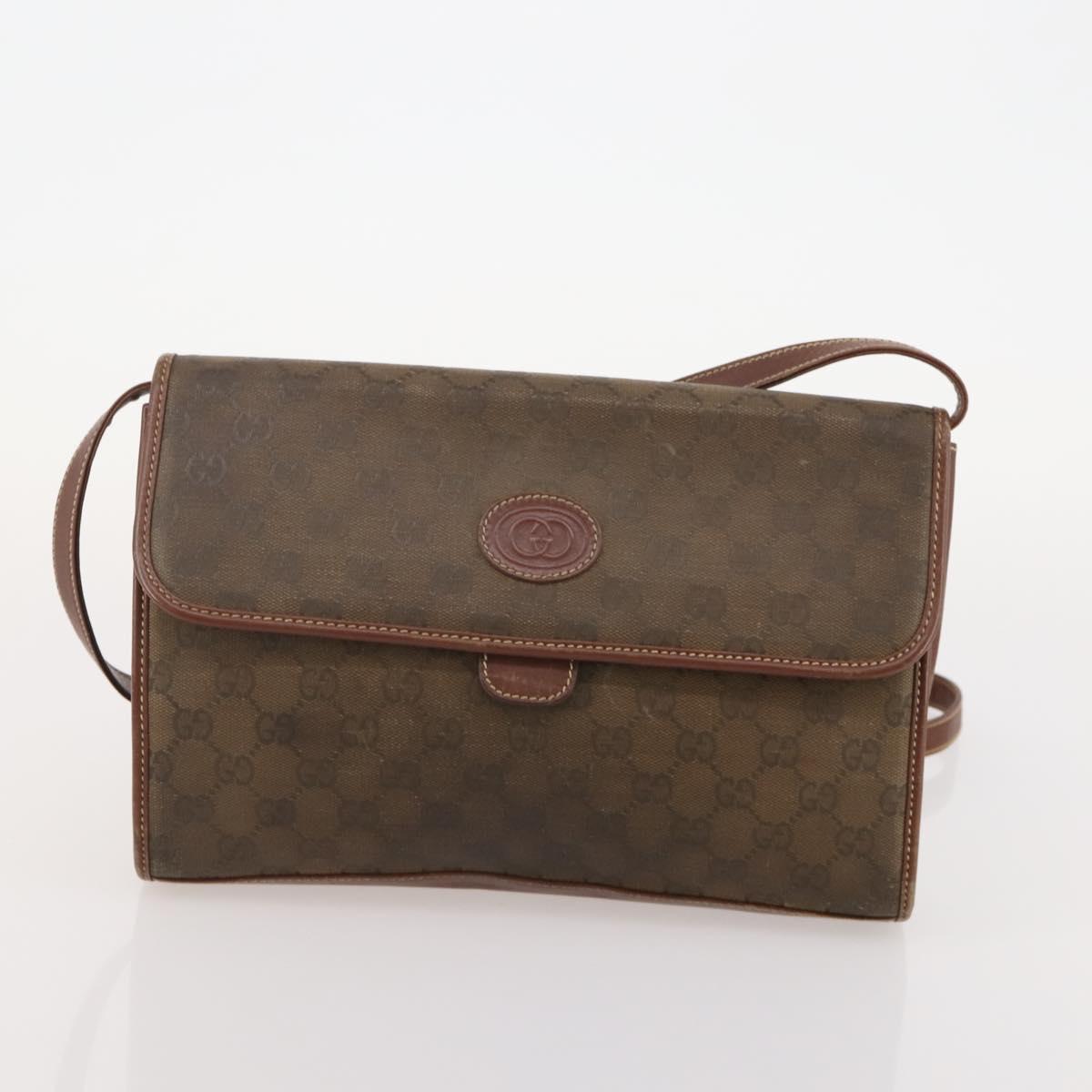 GUCCI GG Supreme Micro GG Supreme Web Sherry Line Bag PVC 3 Set Auth 182272