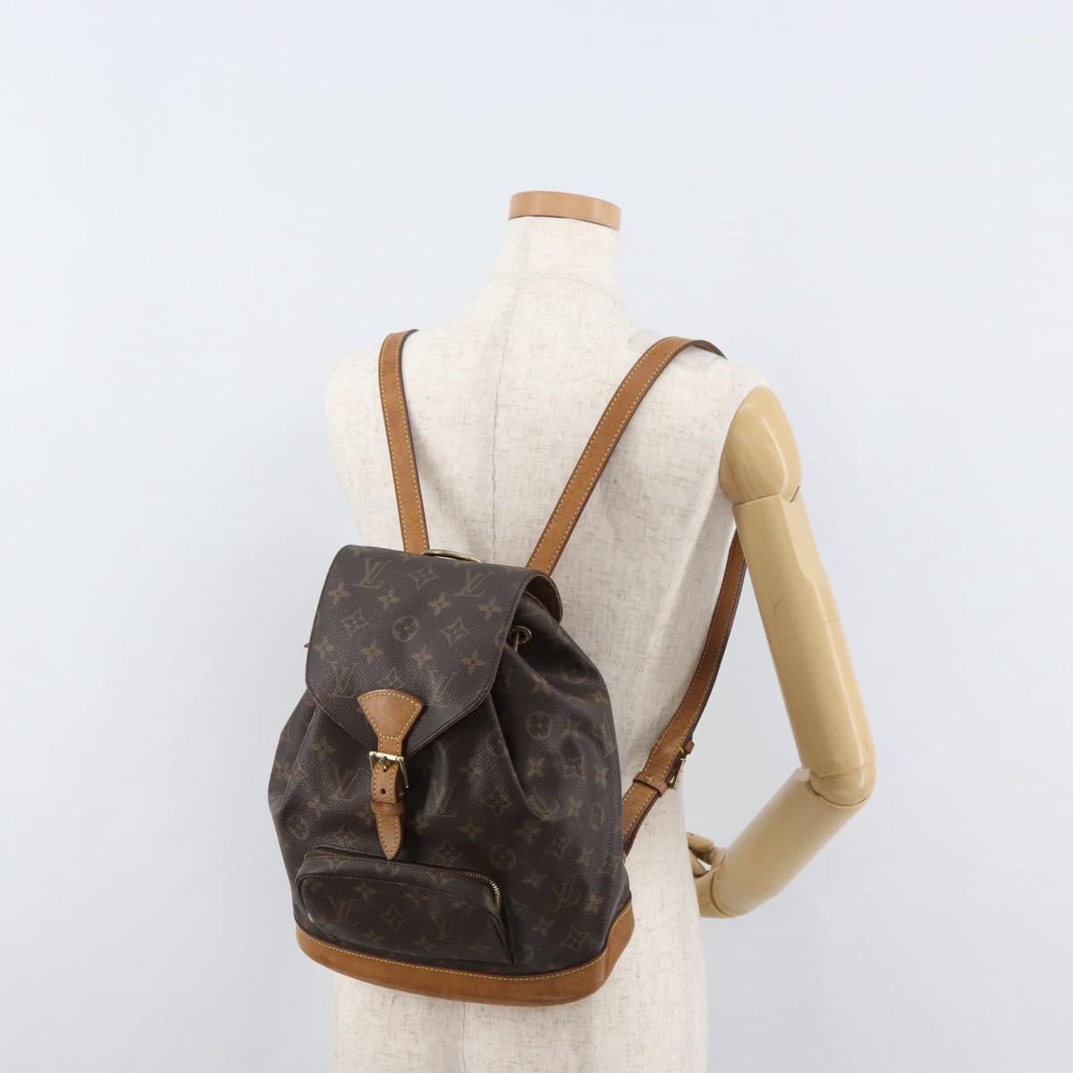 LOUIS VUITTON Monogram Montsouris MM Backpack M51136 LV Auth 182301