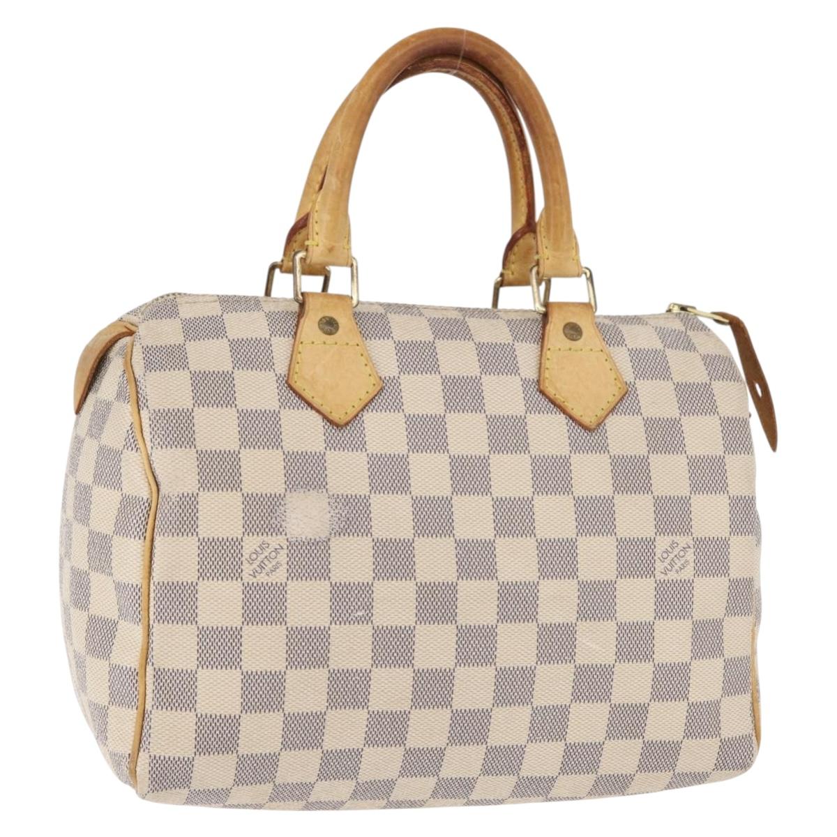 LOUIS VUITTON Damier Azur Speedy 25 Hand Bag N41534 LV Auth 182302