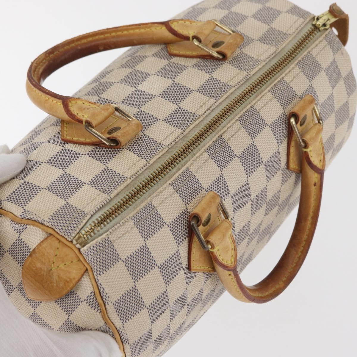 LOUIS VUITTON Damier Azur Speedy 25 Hand Bag N41534 LV Auth 182302