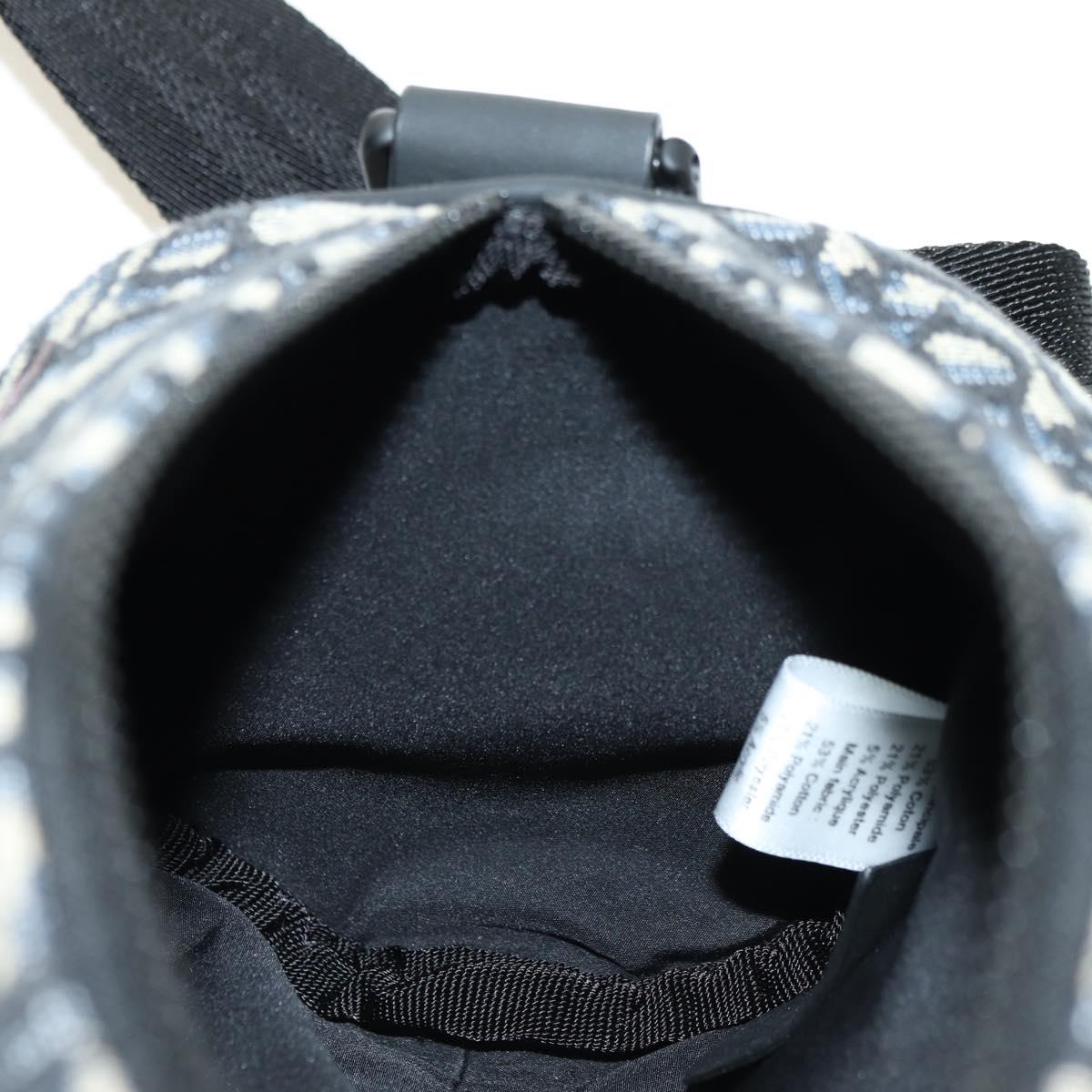 Christian Dior Trotter Canvas Oblique Rabbit Mini Roller Bag Navy Auth 182307SAM