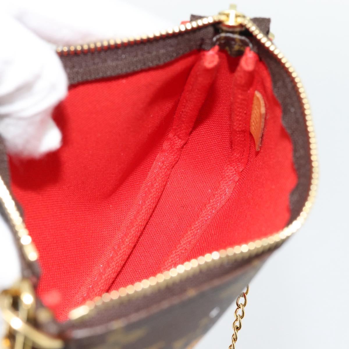 LOUIS VUITTON Monogram Mini Pochette Accessoires Pouch M63830 LV Auth 182310SAM