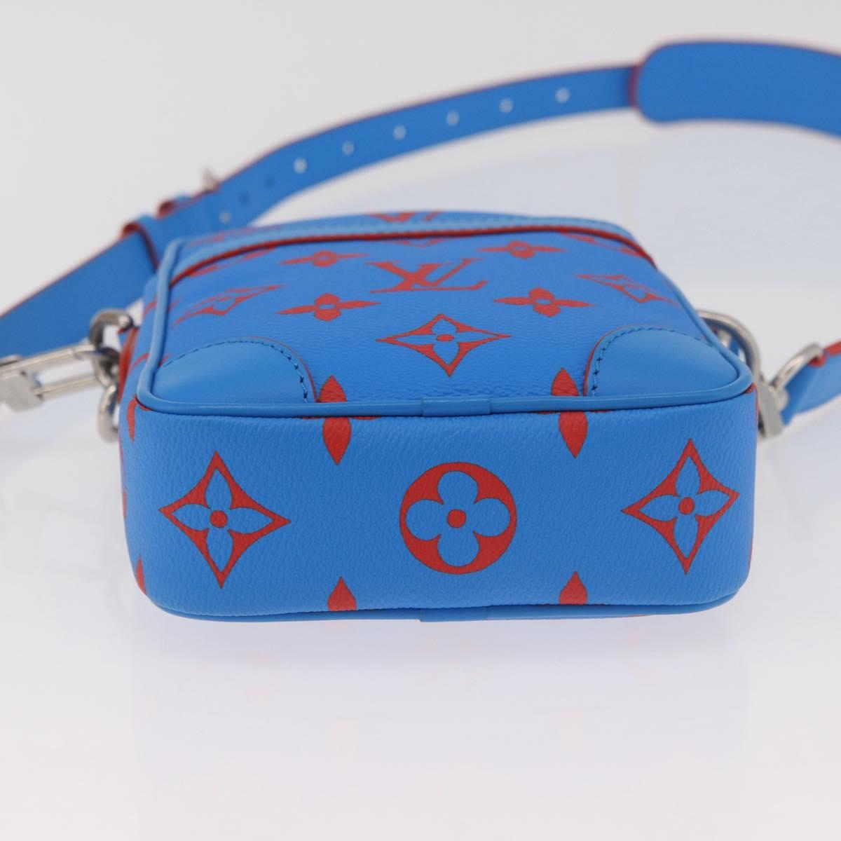 LOUIS VUITTON Monogram Glow Danube Shoulder Bag Blue Red M14685 LV Auth 182313SM