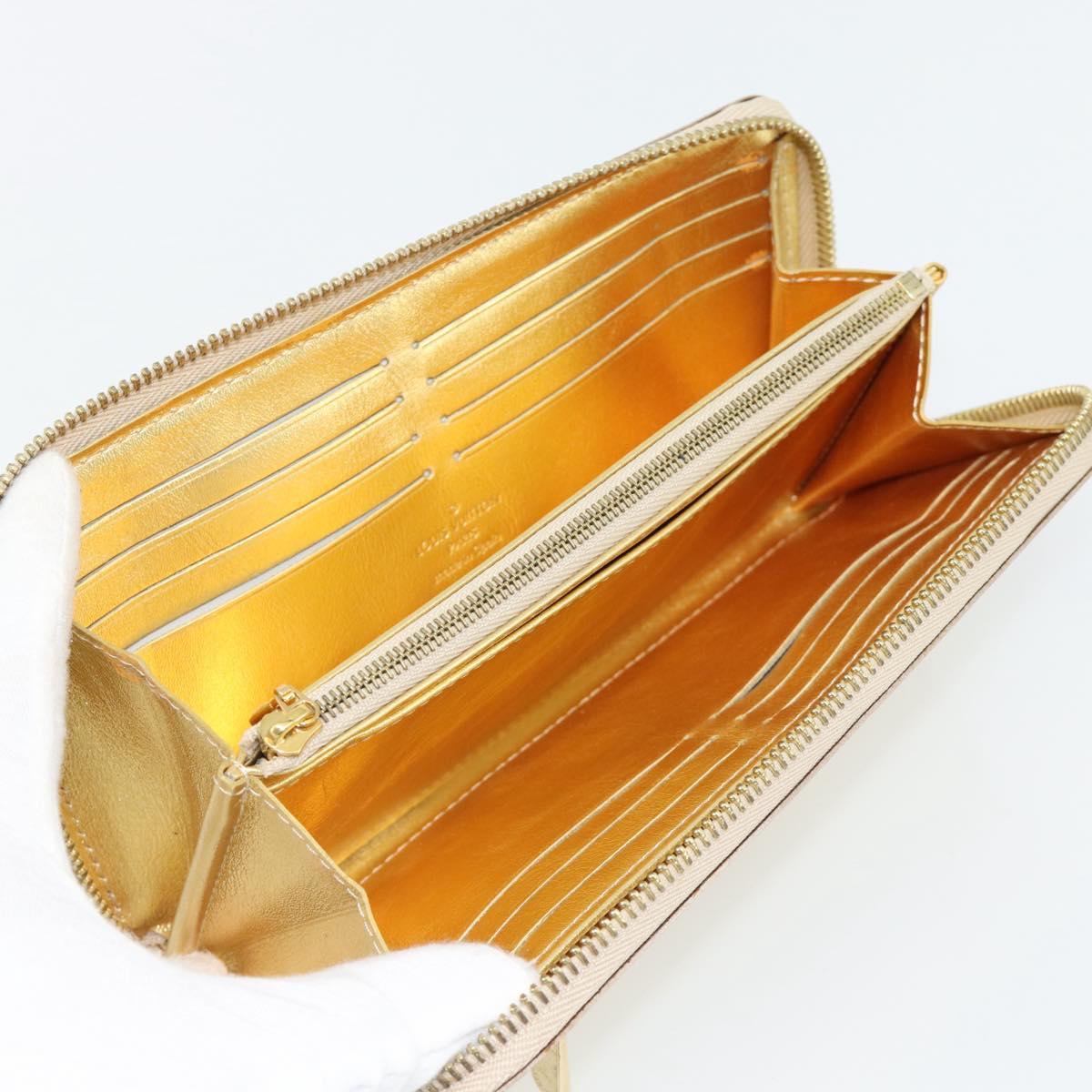 LOUIS VUITTON Zippy Wallet Long Wallet Suhari Gold M95569 LV Auth 182314A