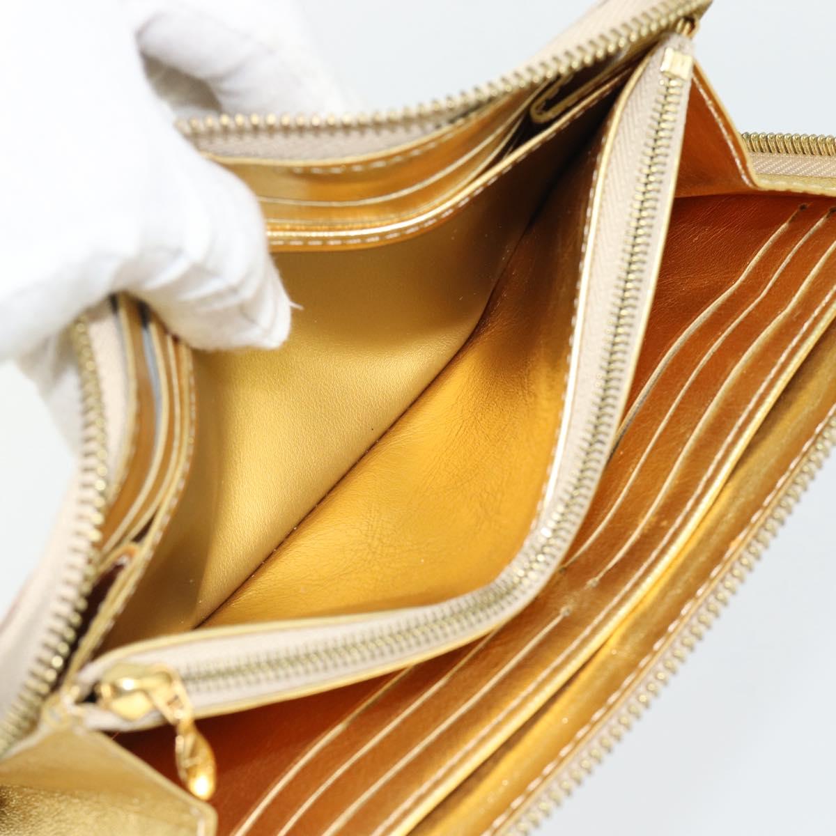LOUIS VUITTON Zippy Wallet Long Wallet Suhari Gold M95569 LV Auth 182314A