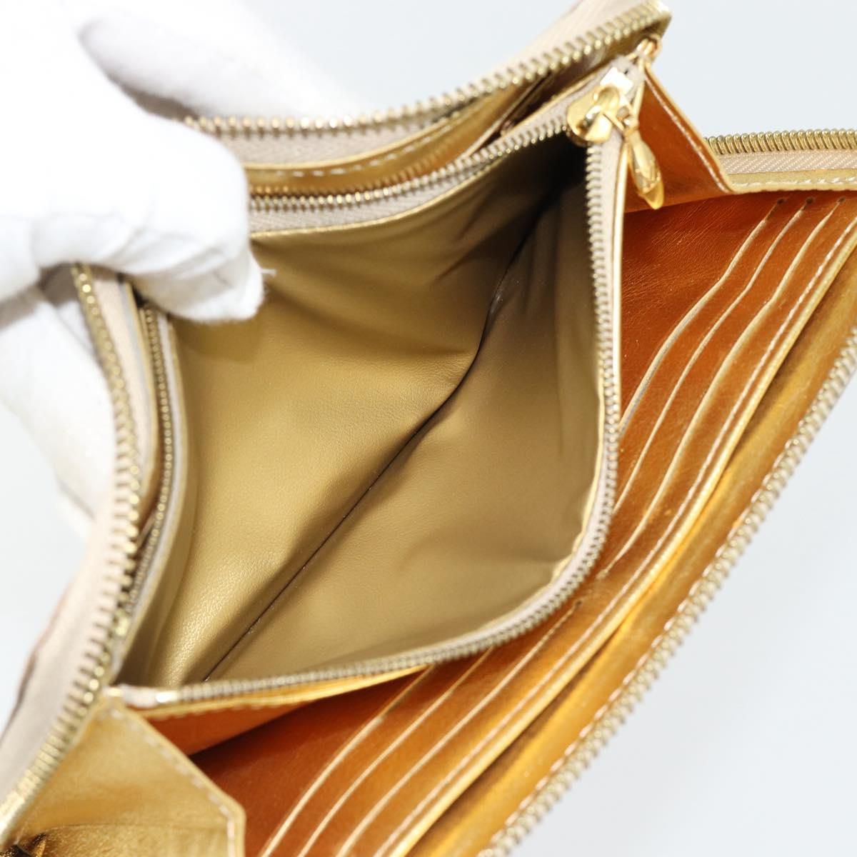 LOUIS VUITTON Zippy Wallet Long Wallet Suhari Gold M95569 LV Auth 182314A