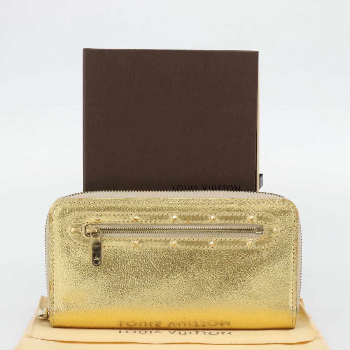 LOUIS VUITTON Zippy Wallet Long Wallet Suhari Gold M95569 LV Auth 182314A