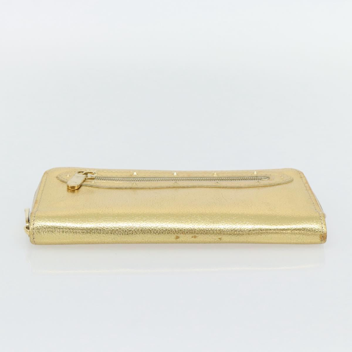 LOUIS VUITTON Zippy Wallet Long Wallet Suhari Gold M95569 LV Auth 182314A