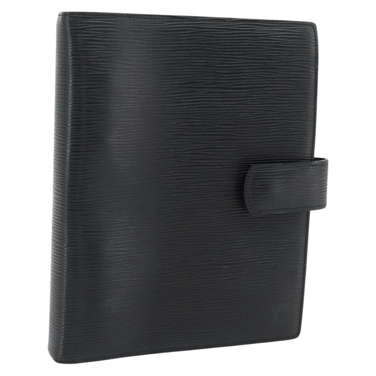 LOUIS VUITTON Epi Agenda GM Day Planner Cover Black R20212 LV Auth 182317V