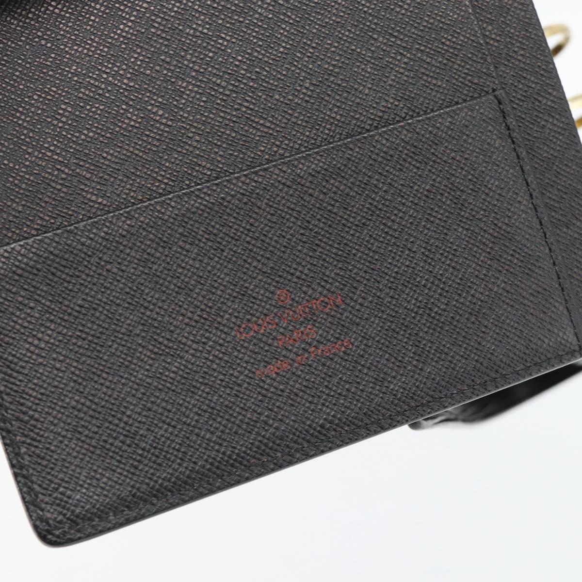 LOUIS VUITTON Epi Agenda GM Day Planner Cover Black R20212 LV Auth 182317V