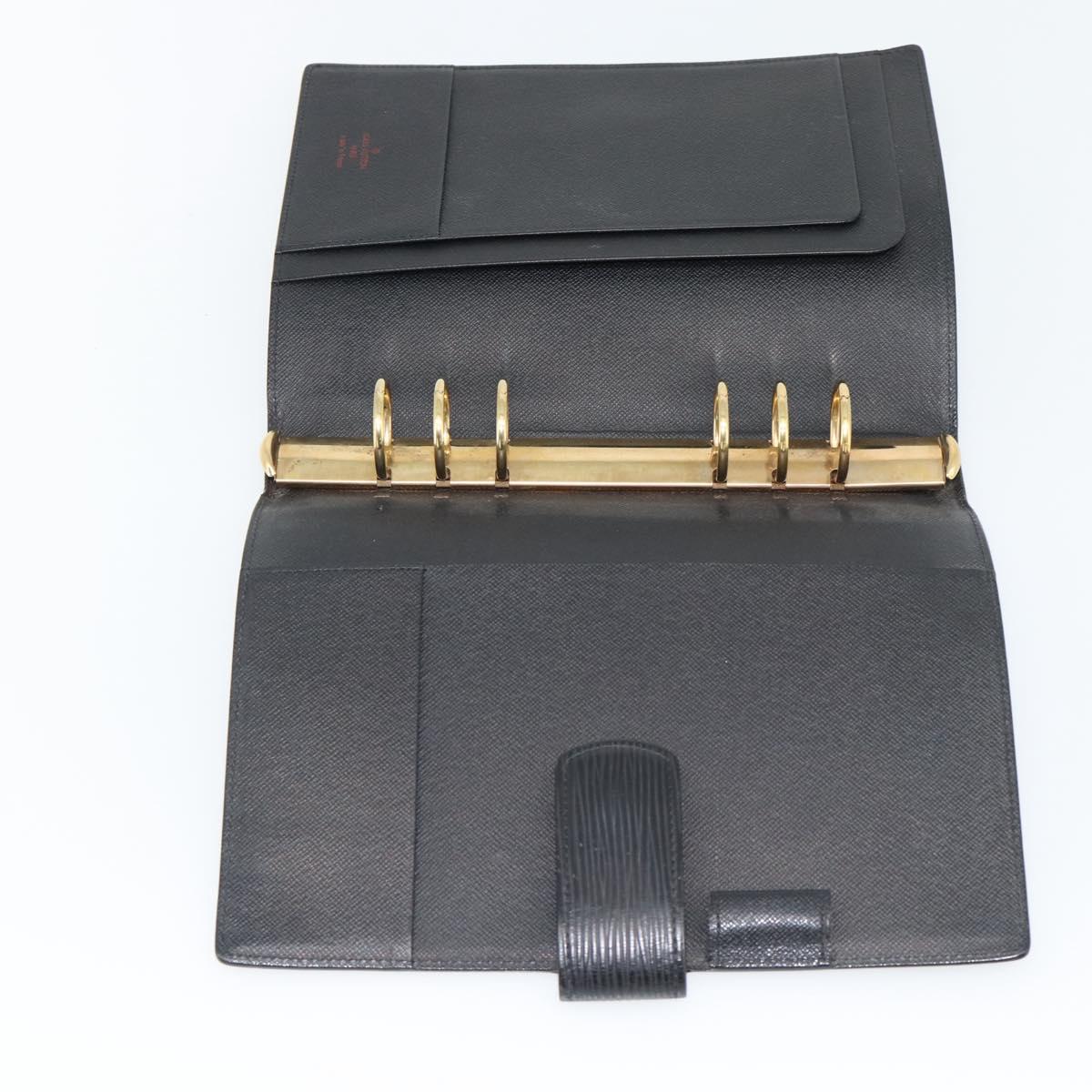 LOUIS VUITTON Epi Agenda GM Day Planner Cover Black R20212 LV Auth 182317V