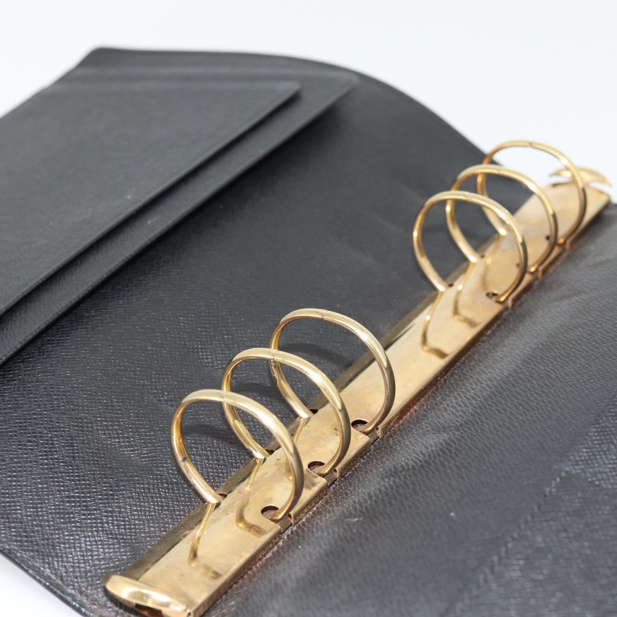 LOUIS VUITTON Epi Agenda GM Day Planner Cover Black R20212 LV Auth 182317V