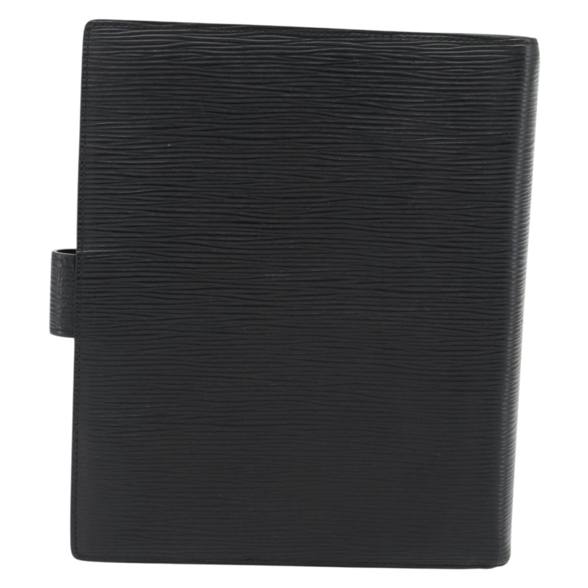 LOUIS VUITTON Epi Agenda GM Day Planner Cover Black R20212 LV Auth 182317V