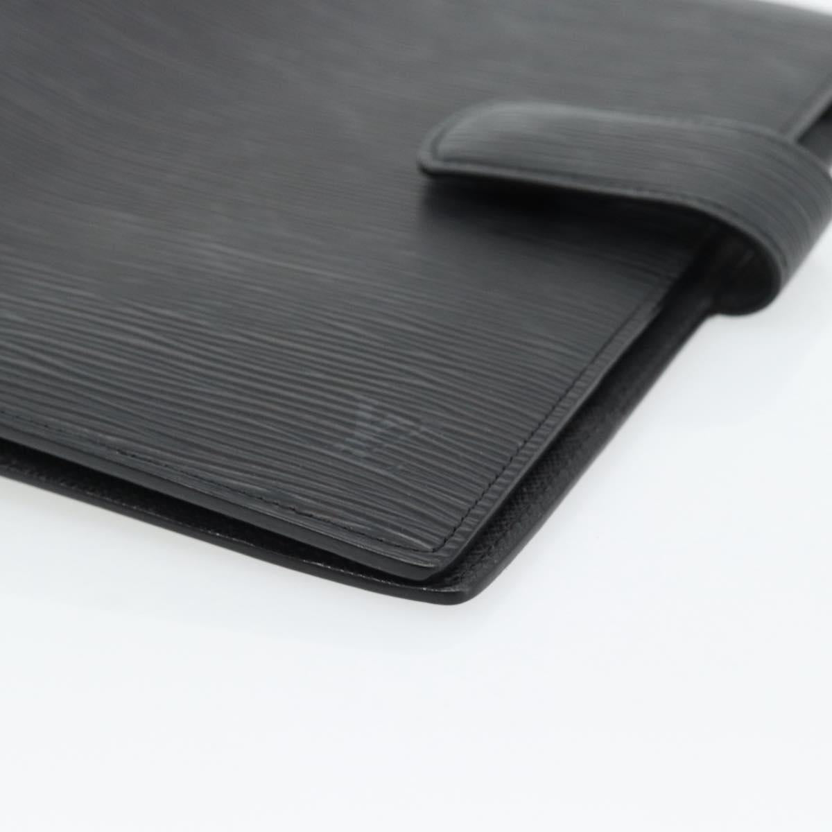 LOUIS VUITTON Epi Agenda GM Day Planner Cover Black R20212 LV Auth 182317V