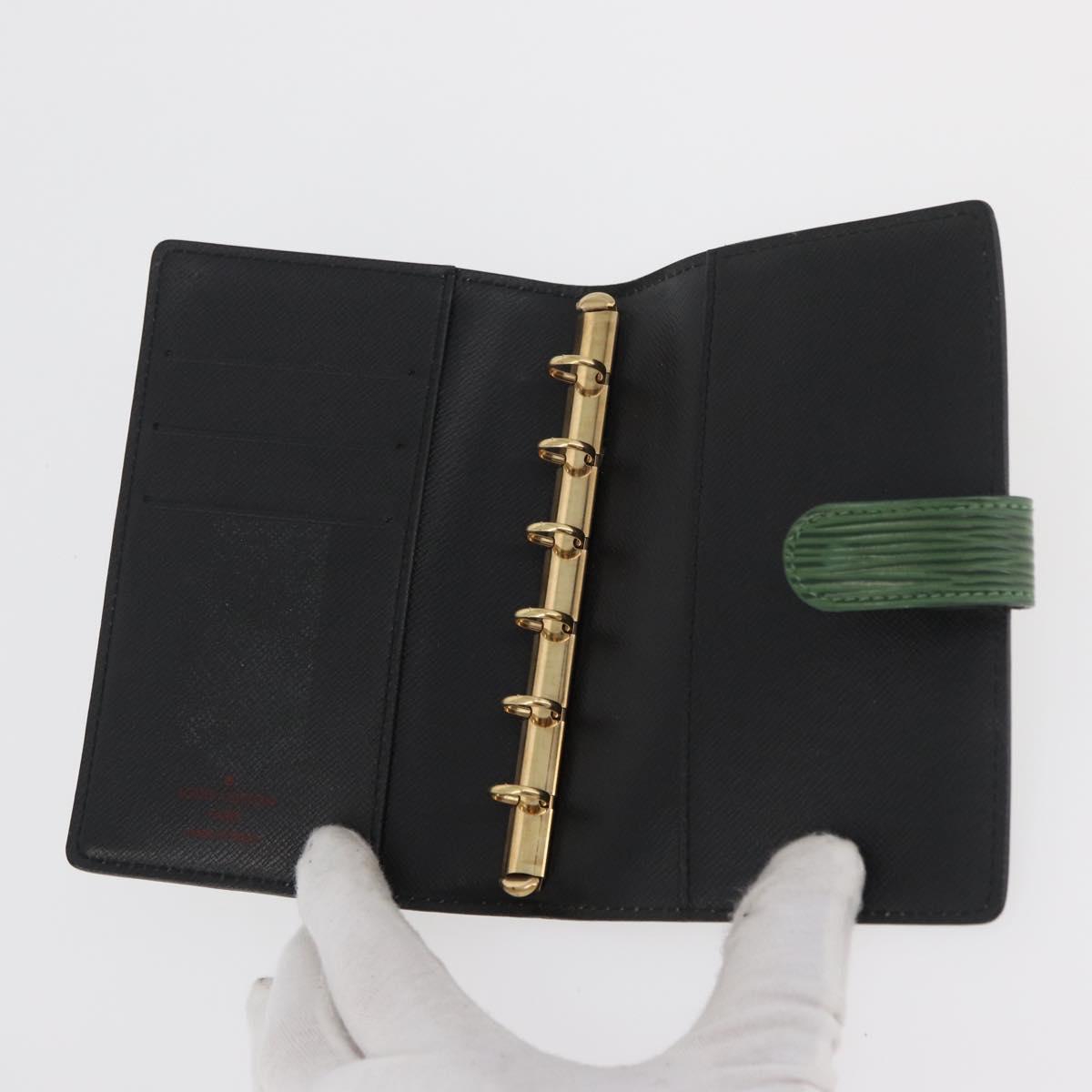 LOUIS VUITTON Epi Agenda PM Day Planner Cover Green R20054 LV Auth 182318