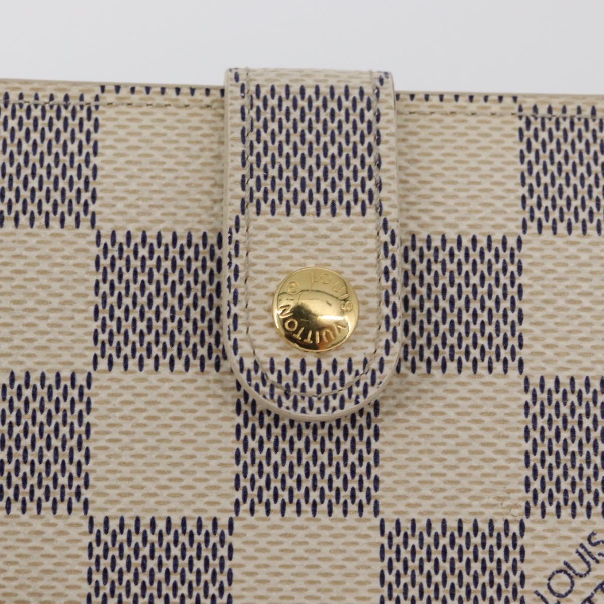 LOUIS VUITTON Damier Azur Portefeuille Viennois Wallet N61676 LV Auth 182319V
