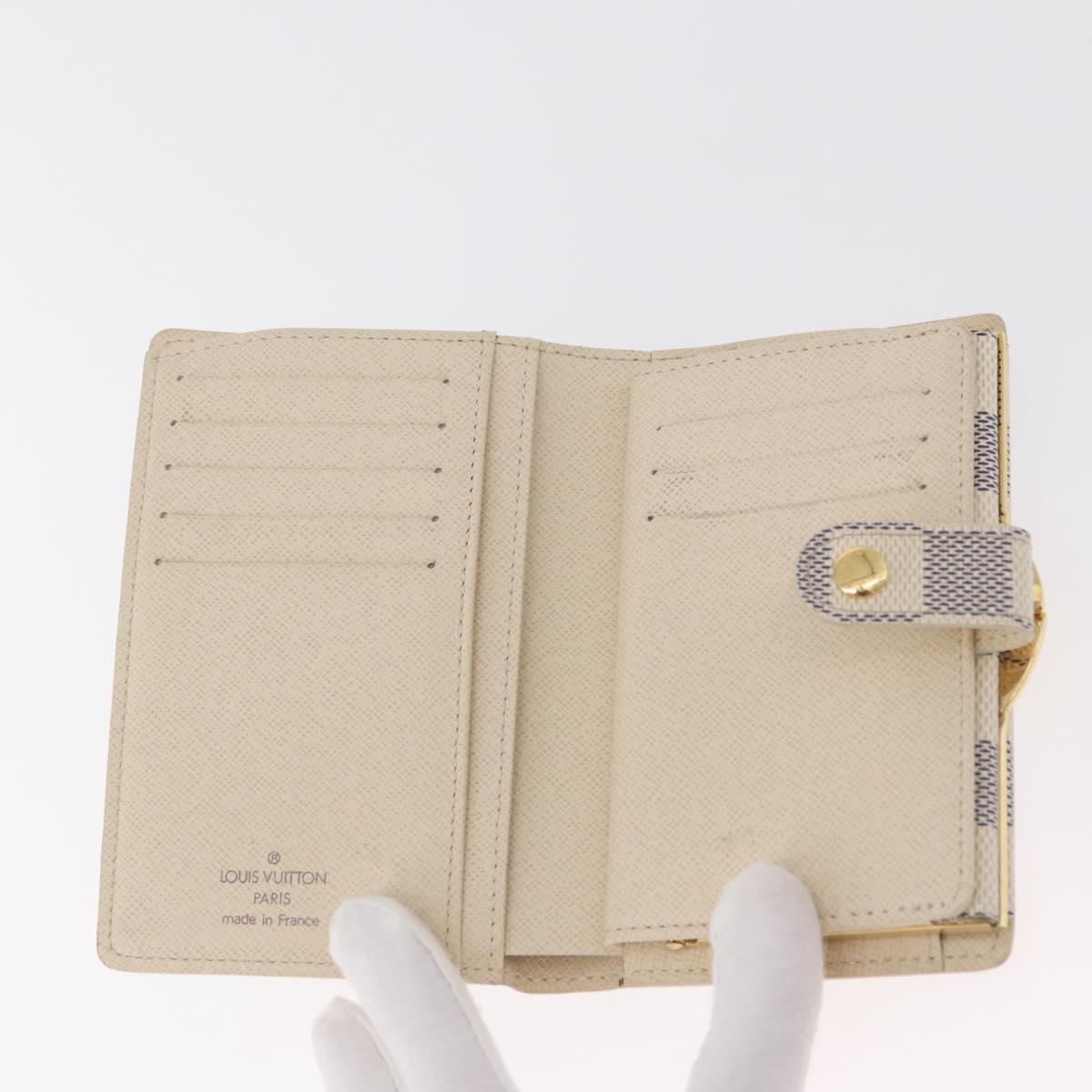 LOUIS VUITTON Damier Azur Portefeuille Viennois Wallet N61676 LV Auth 182319V