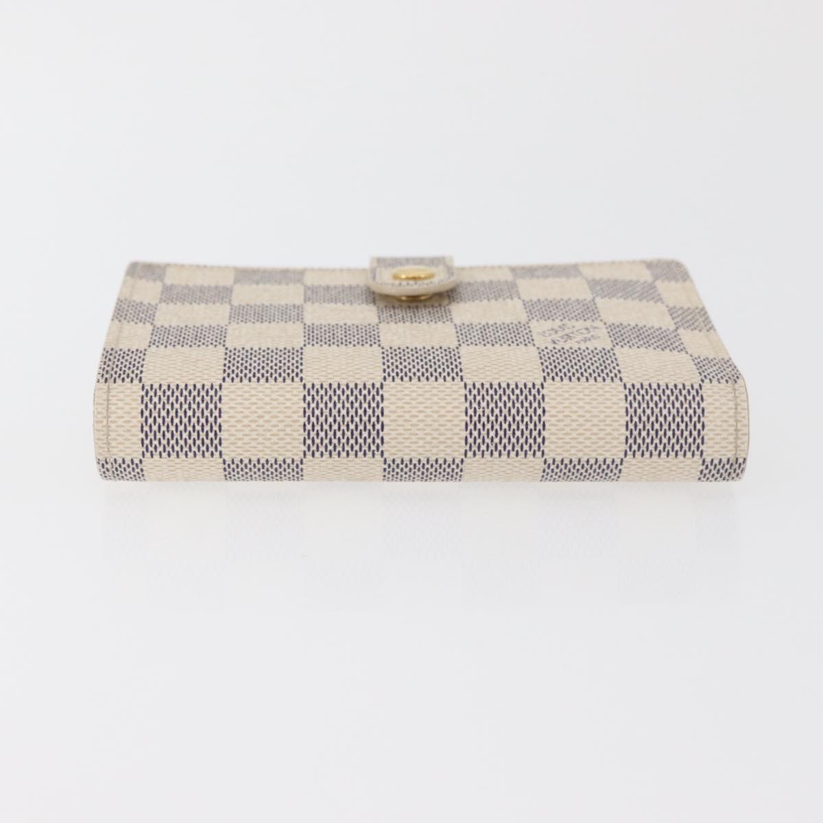 LOUIS VUITTON Damier Azur Portefeuille Viennois Wallet N61676 LV Auth 182319V