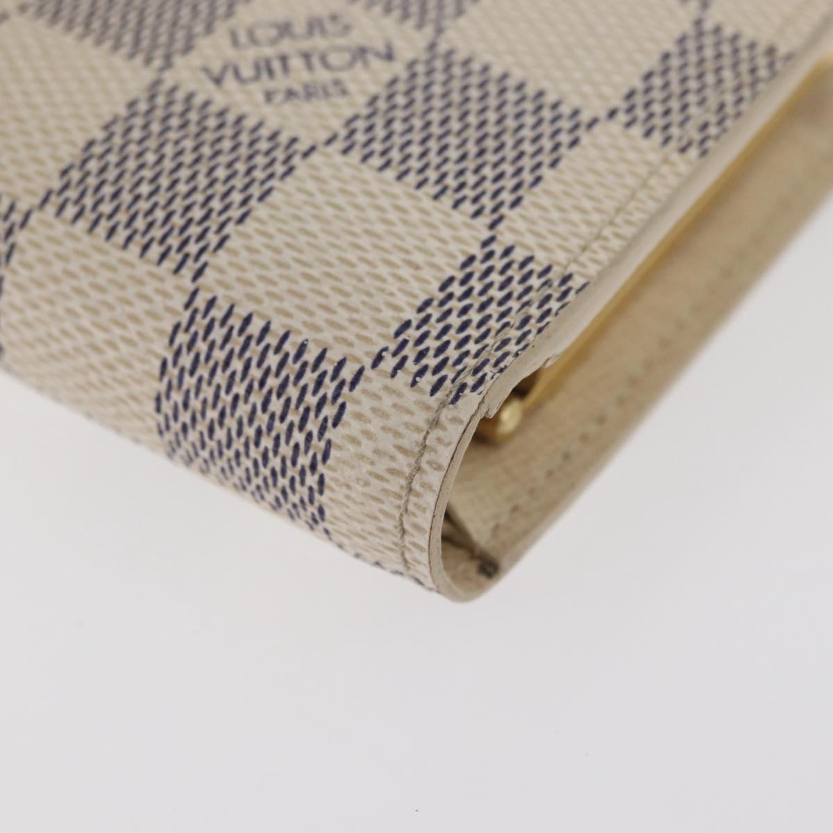 LOUIS VUITTON Damier Azur Portefeuille Viennois Wallet N61676 LV Auth 182319V