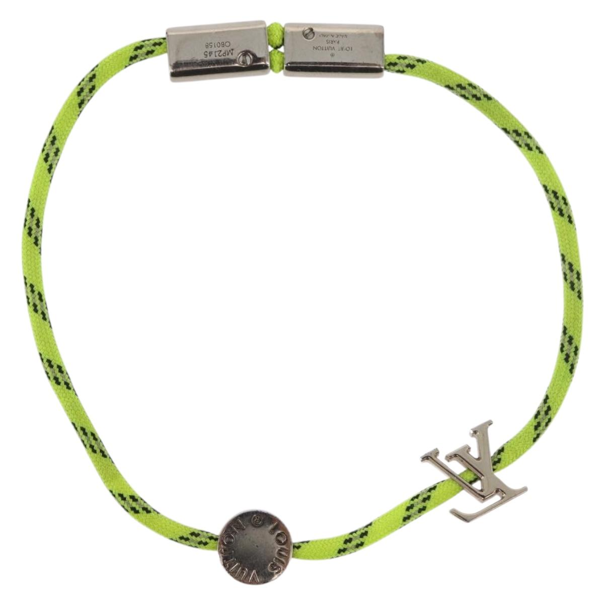 LOUIS VUITTON LV Fluo Bracelet metal Yellow Silver MP2143 LV Auth 182320V