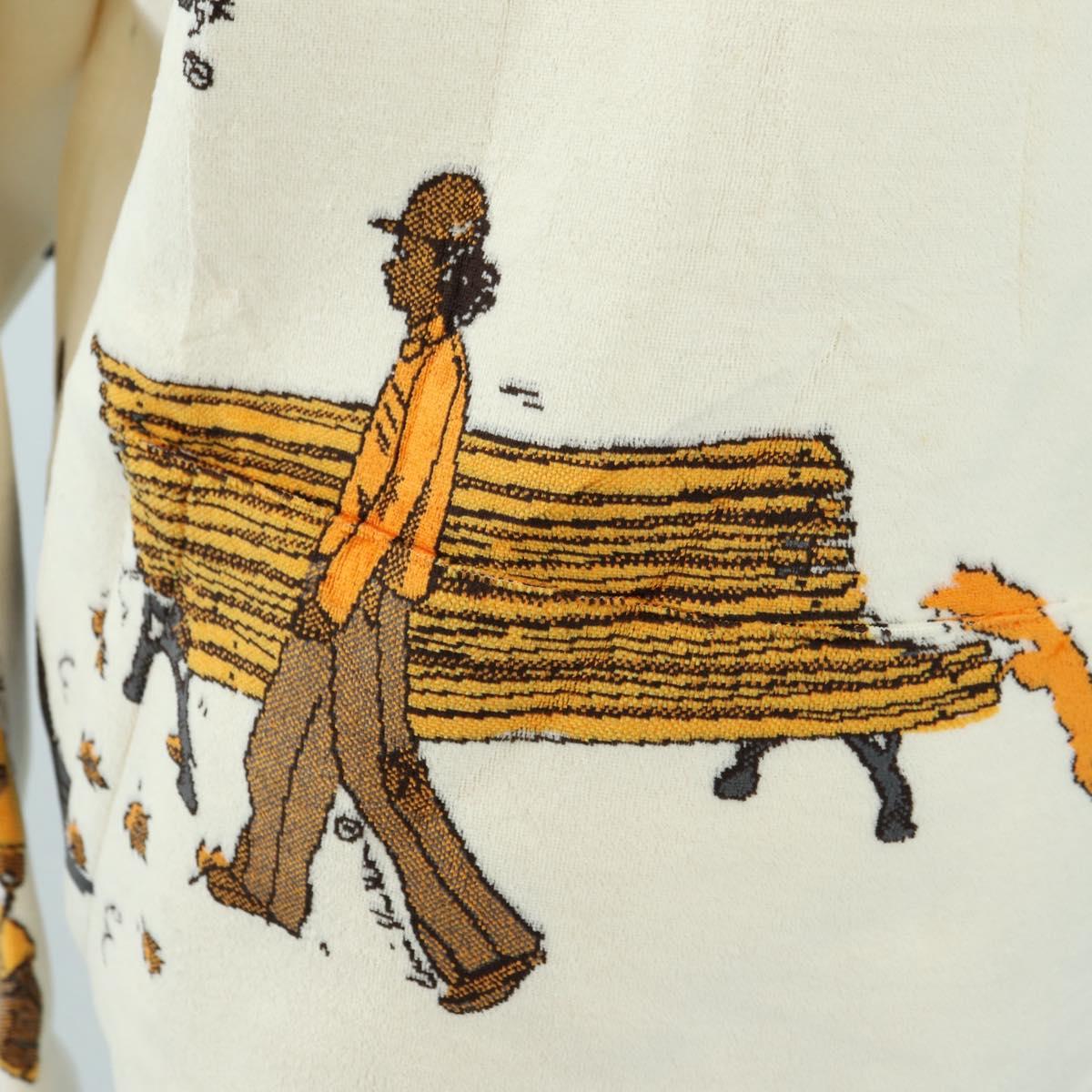 LOUIS VUITTON New Walkers Print Hoodie Virgil Abloh Cotton M Ivory Auth 182324SM
