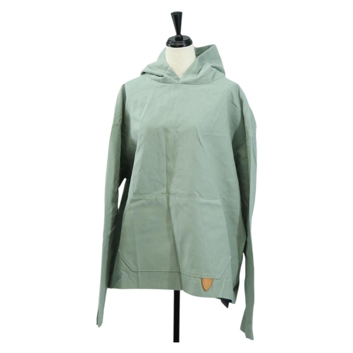LOUIS VUITTON Hoody Cotton M Green LV Auth 182325SAM